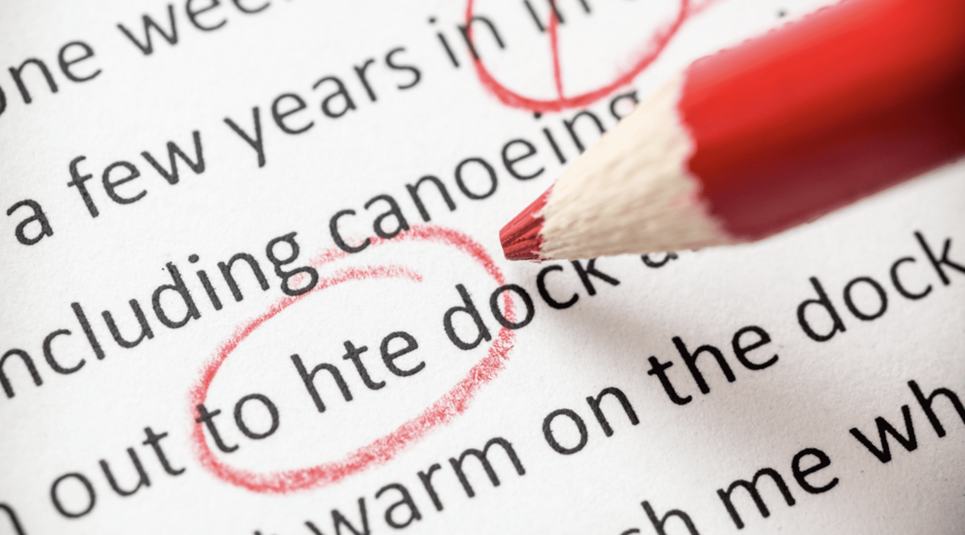 red lining a book